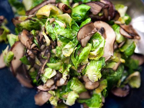 Mushroom and Brussels Sprout Stir-Fry
