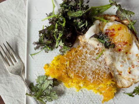 Crispy Turmeric Rice with Fried Egg