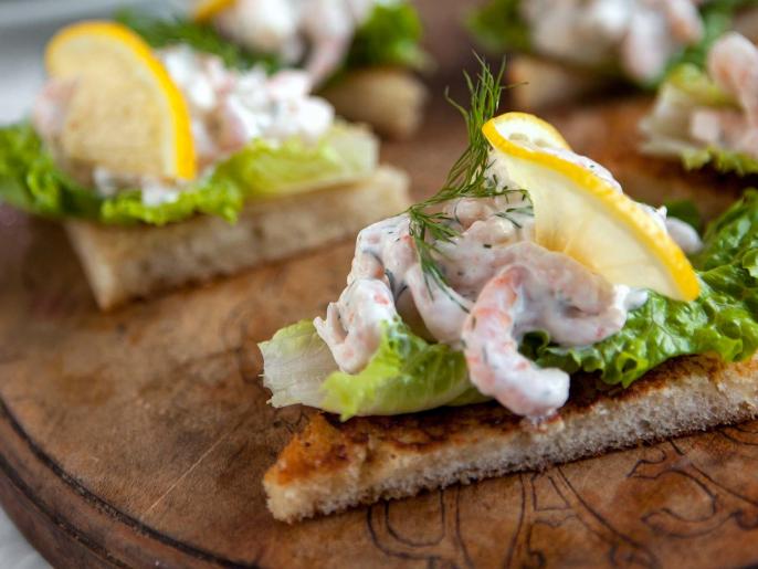 Shrimp and Dill Toast (Toast Skagen) Recipe Emma Bengtsson Food Network