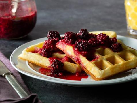 Swedish Waffles with Berry Compote