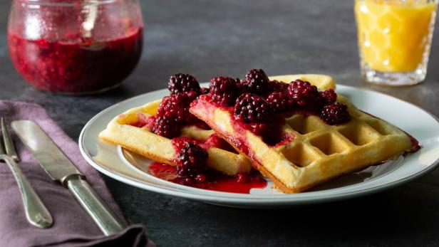 Belgian Waffles with Berry Compote - Pastries Like a Pro