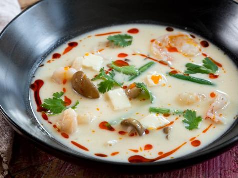 Thai Coconut Milk Soup with Prawns