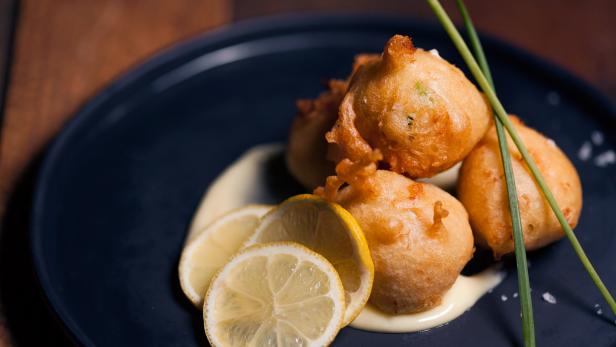 Blue Crab Beignets Recipe | Justin Devillier | Food Network
