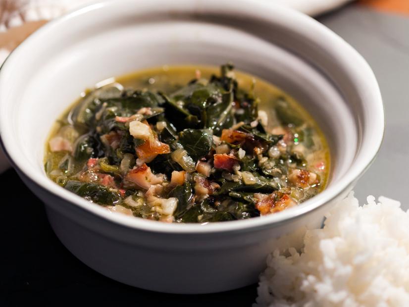 Collard Greens With Ham Hocks Recipe Justin Devillier Food Network