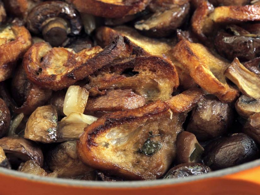 MushroomBaguette Stuffing Recipe Jonathan Waxman Food Network