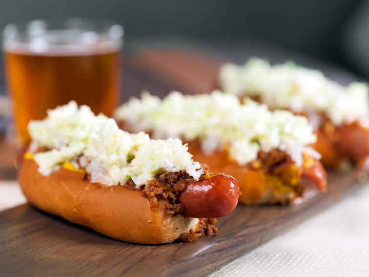 Chili Slaw Dawgs Recipe Kevin Gillespie Food Network