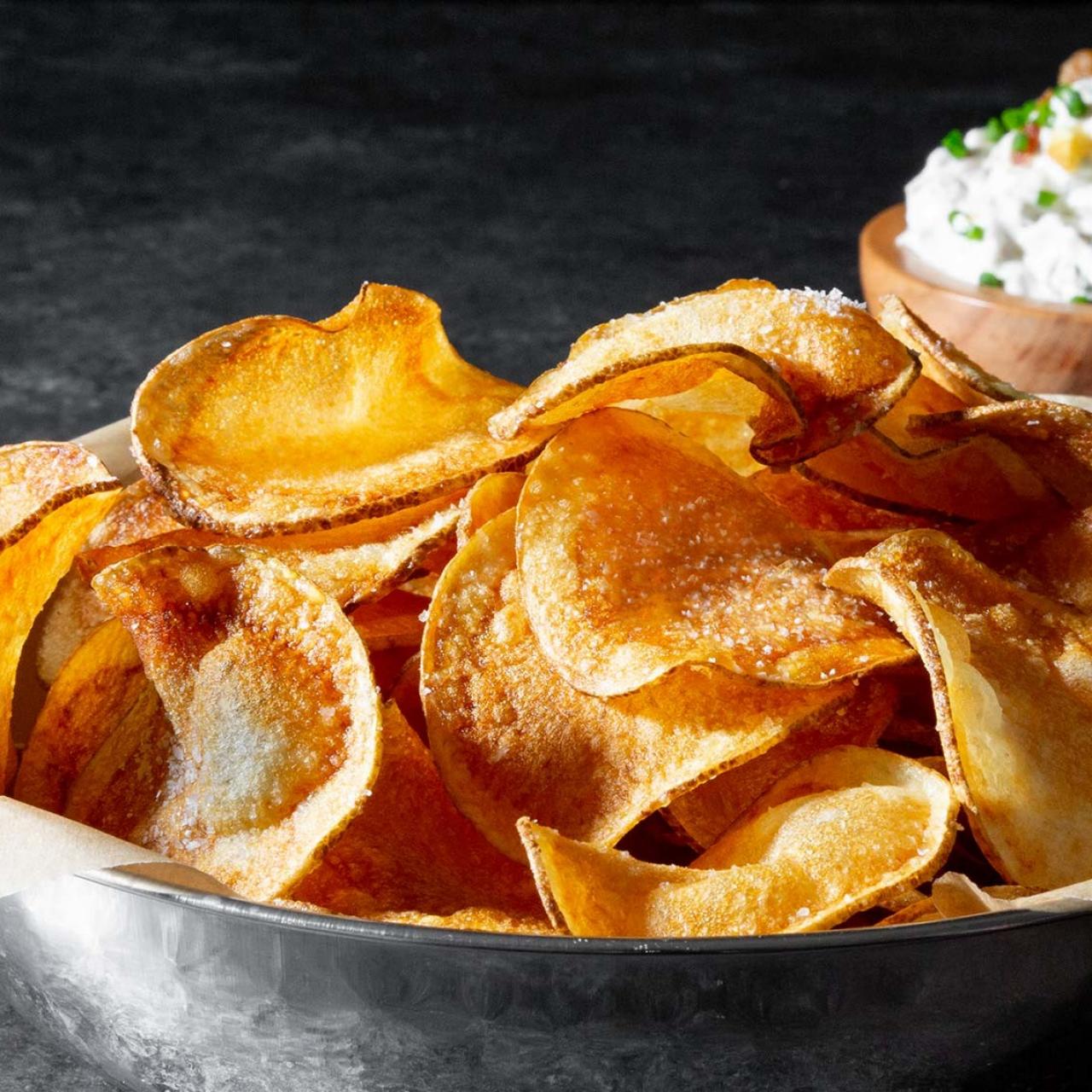 Spiralized Potato Chips With Onion Dip - Gluten Free Homestead