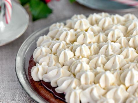 Candy Cane Brownie Pie