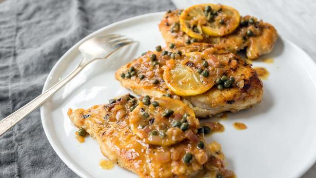 Chicken Paillard with Lemon Caper Sauce