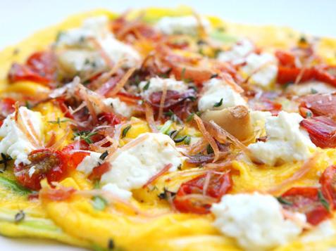 Frittata with Bacon, Tomatoes, and Garlic Confit