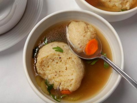 Matzo Ball Soup with Black Garlic