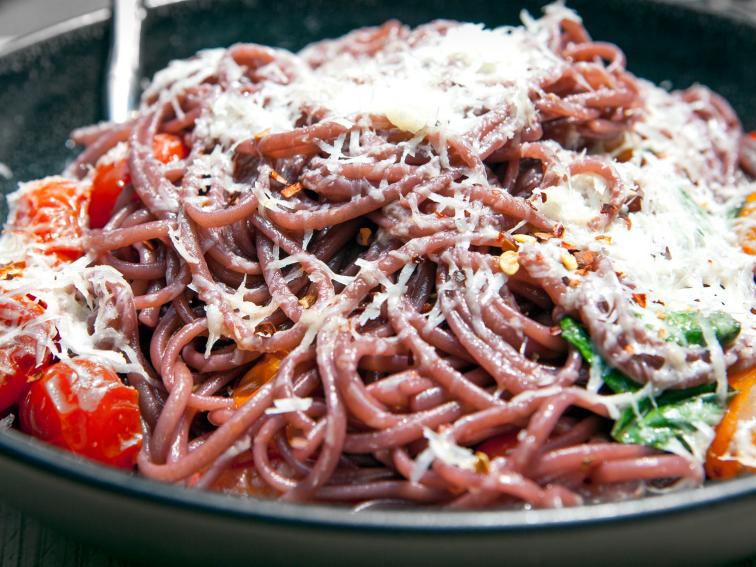 Red Wine Spaghetti Recipe Michael Tusk Food Network