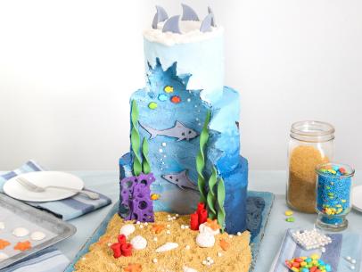 How to Make an Impressive Shark Diorama Cake