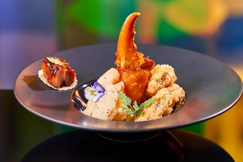 On the fourth floor of the glamorous Grand Park Orchard Hotel is a new kind of Cantonese dining experience. The huge menu of modern dishes — think Monkey Head Mushroom with Salted Egg Yolk — is paired with an impressive and creative cocktail menu, making for a uniquely Singaporean experience. Start or end the evening at the bar for a jellyfish tank backdrop.