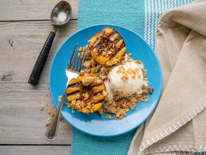 Grilled Peach Crumble Recipe Kardea Brown Food Network