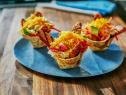 Eddie Jackson's Crispy Jalapeno Bacon and Cheese Sausage Taco Cups for Aidells, as seen on Food Network.