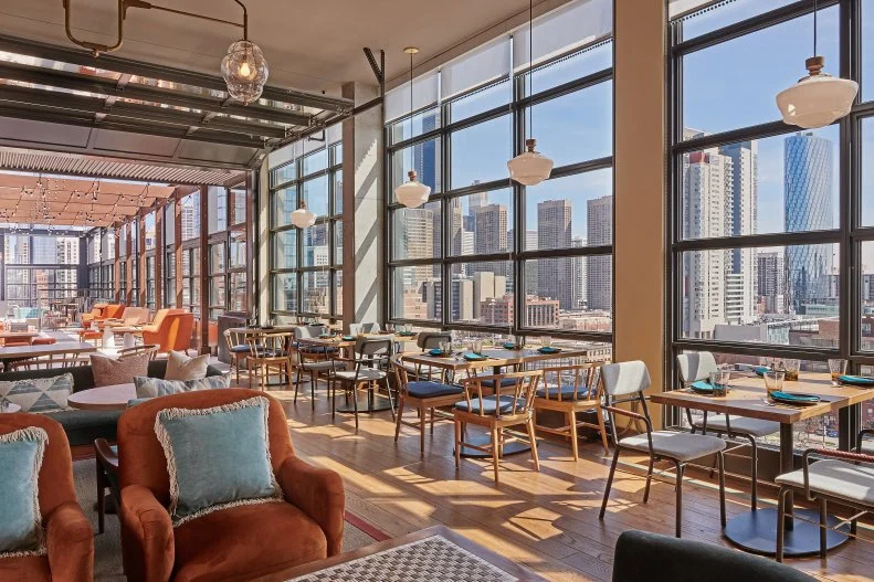 Cabra, from beloved Chicago star chef Stephanie Izard, was a hit from day one. The colorful energetic spot has great views of Chicago’s Fulton Market, plus a pool to dip your feet in, or if it’s typical Chicago weather, a fireplace to cozy up to. Izard’s food is as energetic as the setting, with a menu showcasing creative Peruvian cuisine – bright ceviches and tiraditos, and of course a goat dish, like her goat empanadas with huacatay mayo.