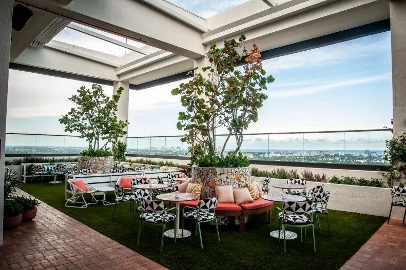 There’s plenty to see in southern Florida and from Sparrow’s rooftop you’ll get a lovely vista, including the beach and the buildings. The art deco rooftop is nice to look at, too, with colorful mosaic planters and funky geometric prints abound. Don’t let that distract from the menu full of cocktails for each color of the rainbow and fun shareables like sweet corn fritters with avocado remoulade and crispy mushroom steamed buns.
