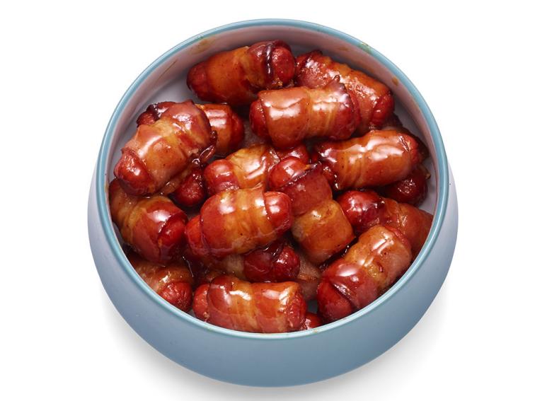 BaconWrapped Cocktail Sausages Recipe Food Network Kitchen Food