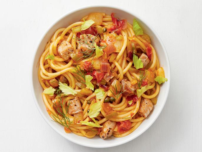 Bucatini with Fresh Tuna Recipe | Food Network Kitchen | Food Network