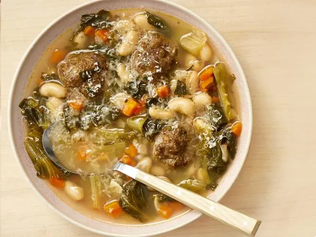 Meatball, Bean and Escarole Soup Recipe | Food Network Kitchen | Food ...