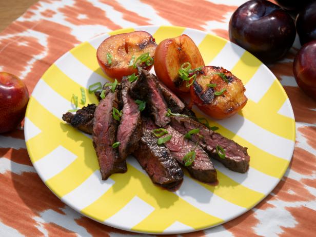 Grilled Teriyaki Steak with Plums image