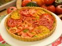 A heirloom tomato and pesto tart, as seen on The Kitchen, Season 22.