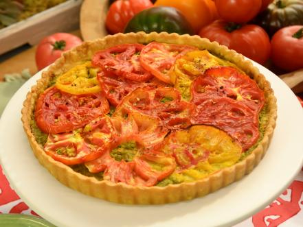 Sunny's Heirloom Tomato and Pesto Tart Recipe | Sunny Anderson | Food ...