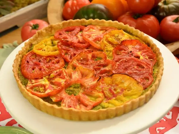 Sunny's Heirloom Tomato and Pesto Tart Recipe | Sunny Anderson | Food Network