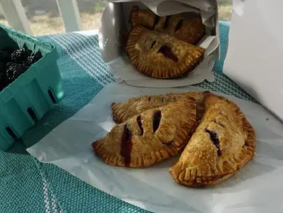 blackberries and blackberry turnovers