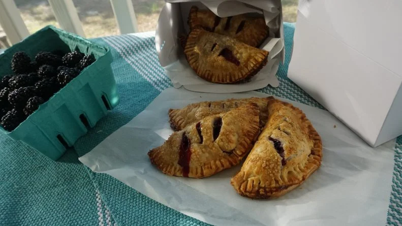 blackberries and blackberry turnovers