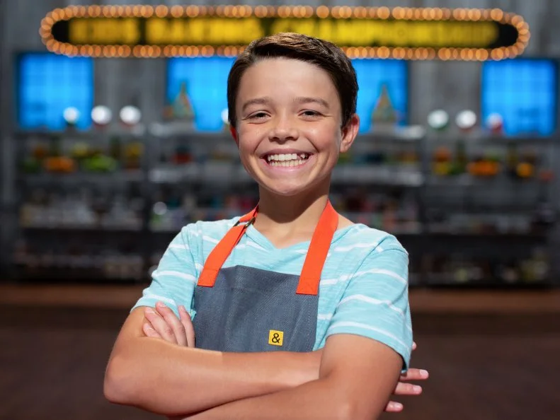 Portrait of Brady Stewart, as seen on Kids Baking Championship, Season 7.