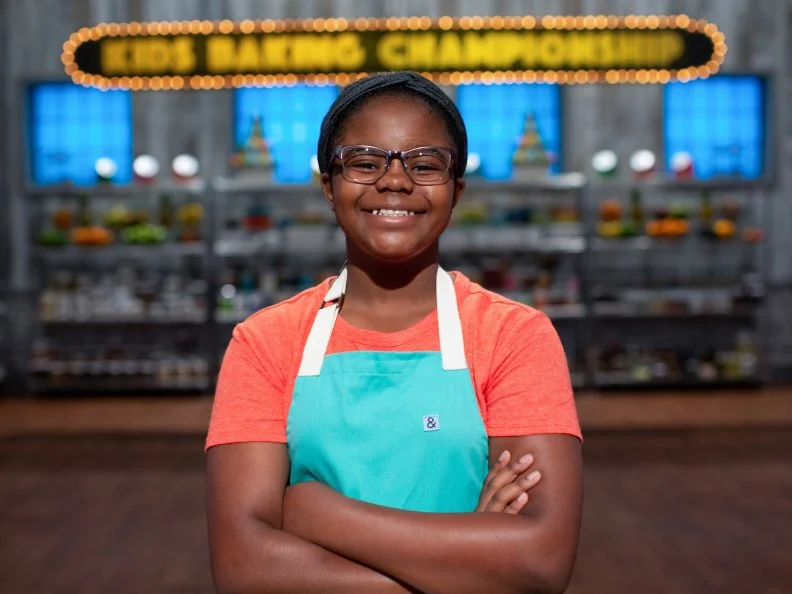 Portrait of Taylor Pusha, as seen on Kids Baking Championship, Season 7.