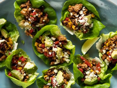 Close-up of Turkey Taco Lettuce Wraps, as seen on The Pioneer Woman, Season 23.