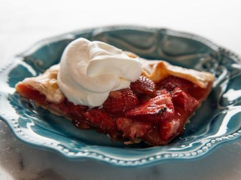 Rustic Strawberry Tart and Sweetened Whipped Cream
