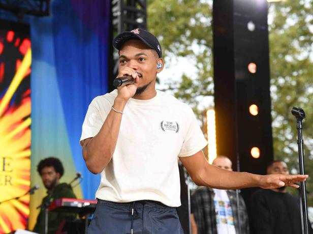 NEW YORK, NEW YORK - AUGUST 16: Chance The Rapper Performs On ABC's "Good Morning America" at SummerStage at Rumsey Playfield, Central Park on August 16, 2019 in New York City.  (Photo by Kevin Mazur/Getty Images)