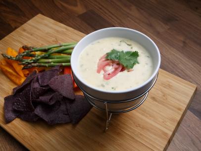Bobby Flay's Mexican Queso is displayed, as seen on Worst Cooks in America, Season 17.