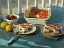 strawberry topped dessert