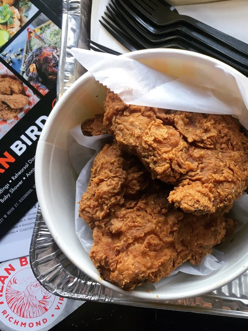 Located in Richmond, Mean Bird is a take away shop, food truck and catering service that’s widely known for its fried chicken. Owners Mike and Sarah Moore began as a food truck in 2016 feeding hungry festival-goers, brewery crowds and attendees at other events. Fried to order, the chicken sits for 24 hours in a special dry rub seasoning to take on ultimate flavor. Vegans also line up for the made-from-scratch “chicken,” crafted from fresh vegetables, whole grains, rice, chickpeas, herbs and seasonings, and delicious coconut milk breading.