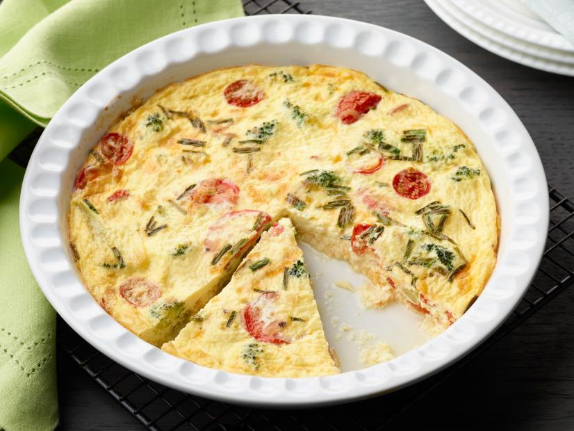 Food Network Kitchen’s Crustless Quiche Master Recipe, as seen on Food Network.