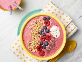 Food Network Kitchen’s Mixed Berries and Banana Smoothie (and Smoothie Bowl), as seen on Food Network.