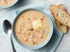 Food Network Kitchen’s Navy Bean Soup, as seen on Food Network.
