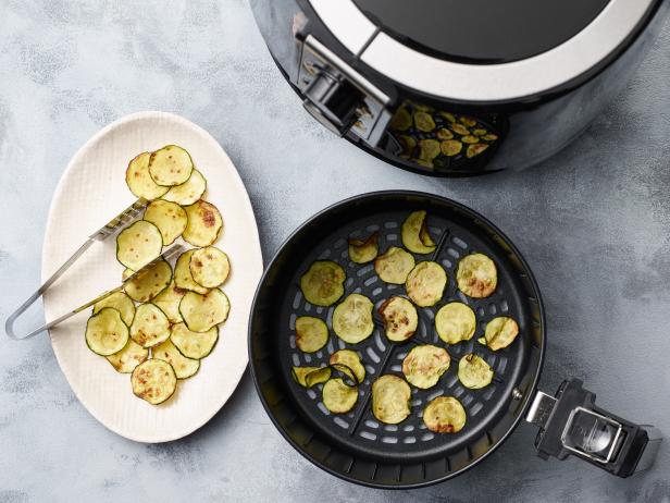 Food Network Kitchen’s Air Fryer Zucchini Chips, as seen on Food Network.