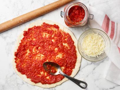 Food Network Kitchen’s Fresh Tomato Pizza Sauce, as seen on Food Network.