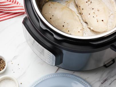 Food Network Kitchen’s Instant Pot Frozen Chicken Breasts, as seen on Food Network.