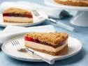 Food Network Kitchen’s No-Bake PB&J Sandwich Cheesecake, as seen on Food Network.