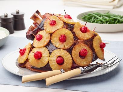 Food Network Kitchen’s Pineapple Honey-Glazed Ham, as seen on Food Network.