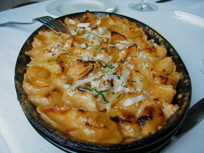 Al Forno has broken ground on many fronts. It reinvigorated the Providence dining scene when it opened its doors in 1980, and was the birthplace of now ubiquitous grilled pizza. And chefs Johanne Killeen and George German have been wood-firing much of their menu since well before it became cool everywhere else. The pasta menu is just as renowned as the pies and flame-kissed entrees, and the baked pasta is legendary. Seasonal variations are cycled in and out according to what’s available, meaning thinly sliced asparagus with cream in spring, or pumpkin and pancetta come fall. Order one of those and the never-changing baked pasta with tomato, cream and five cheeses. The mainstay combines fresh cream, tomatoes and a blend of fontina, Pecorino-Romano, gorgonzola, ricotta and Parmigiano-Reggiano that bakes until the tips are perfectly chewy and charred.