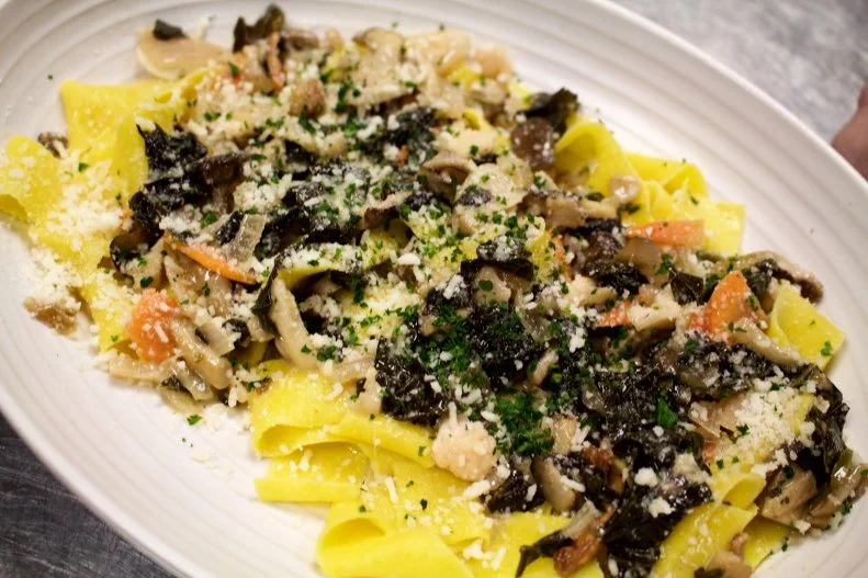 Buzzy BoccaLupo consistently ranks as one of the best places in dine in food-obsessed Atlanta, and the tagliatelle has a lot to do with it. Inspired by an exceptionally decadent and chewy egg yolk pasta that he tried in Italy, Chef Bruce Logue developed an equally indulgent recipe made from 20 yolks and an additional six whole eggs. The color is great, so is the flavor, but these might just be the softest, most supple strands of pasta on the planet. The noodles paired with two other ingredients Logue adores, mushrooms and fermented foods, making his own Tuscan kale kimchi. It might sound very unItalian, but Logue ties it all together with a bit of butter so the multicultural ingredients come together in perfect harmony.