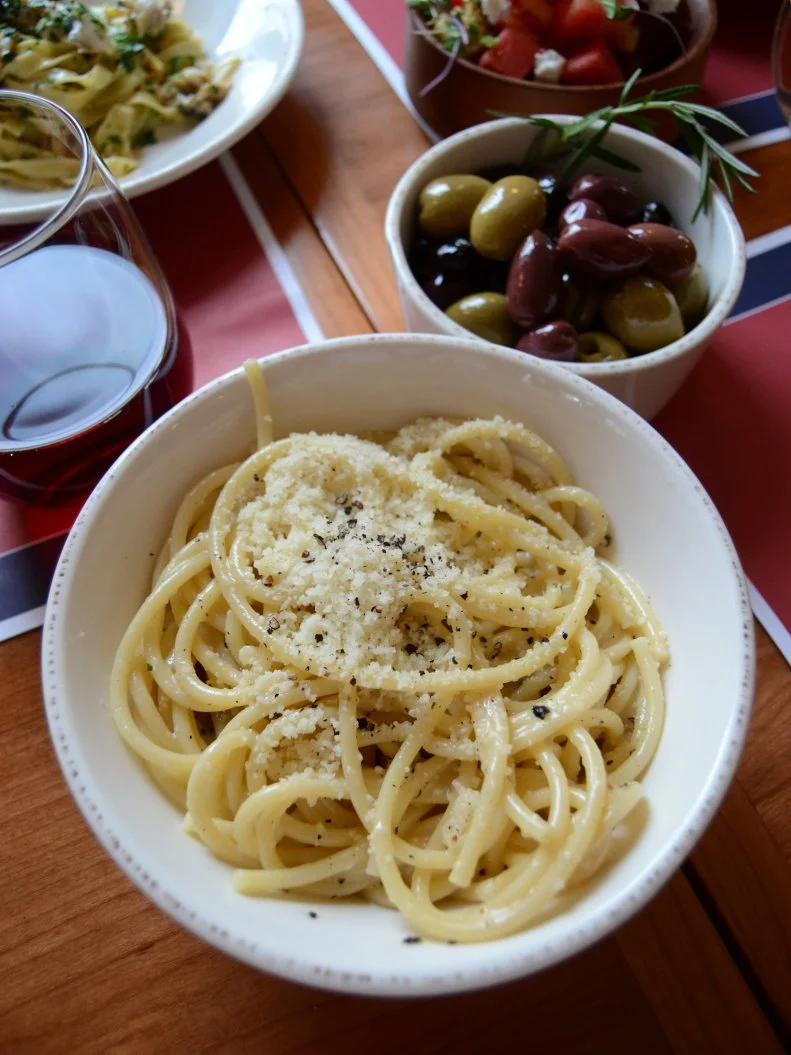 There’s a reason many of the locals who frequent Osteria Leana say its cacio e pepe is better than what they’ve had in Rome — chef Peter Van Der Mije practically subsisted on this classic dish alone when he was living in Italy, and has spent years perfecting it. Made with bucatini and Turkish peppercorns that are toasted to enhance their fragrance and flavor, this cacio e pepe rendition is the result of an adult life of trying to recreate a memory and learning how to cook really, really well. Before opening his own spot in a small Long Island town 30 minutes outside the Big Apple, Van Der Mije spent years working under the best NYC chefs, including Marcus Samuelsson, Jean-Georges, and Dan Kluger.